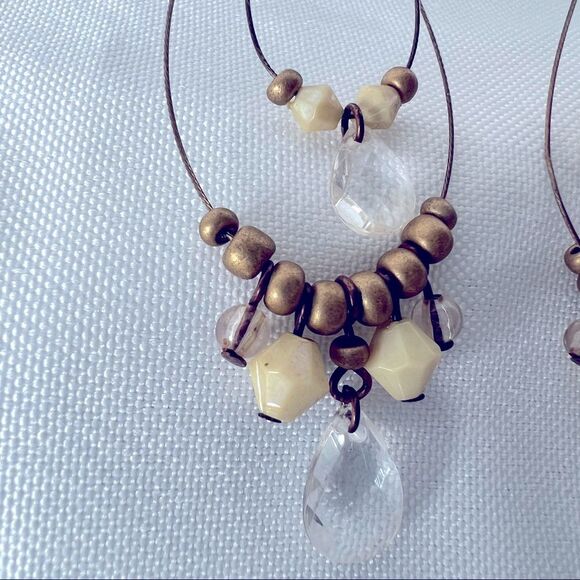 Boho Lightweight Beaded Earth Tone Boho Dangle Earrings - Picture 3 of 5